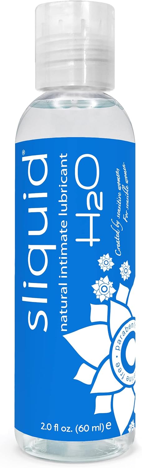 Sliquid H2O Water-Based Lubricant - Natural, Glycerin-Free Personal Lube (2 Oz) | Clear & Unscented