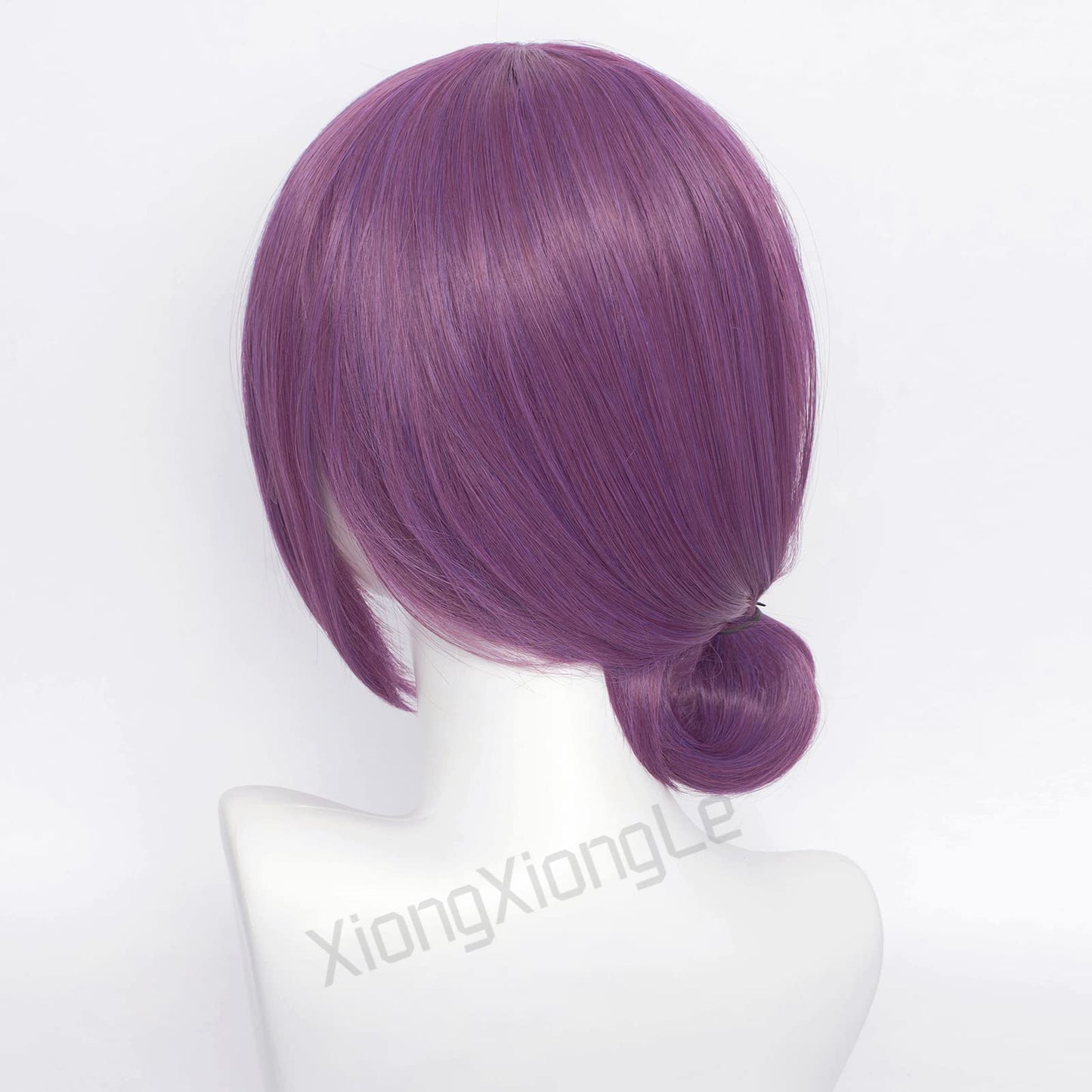 XiongXiongLe Man Reze Purple Ponytail Cosplay Wig Anime Chainsaw Heat Resistant Fiber Synthetic Women's Costume Hair with Cap Wig for Party Halloween(Reze)