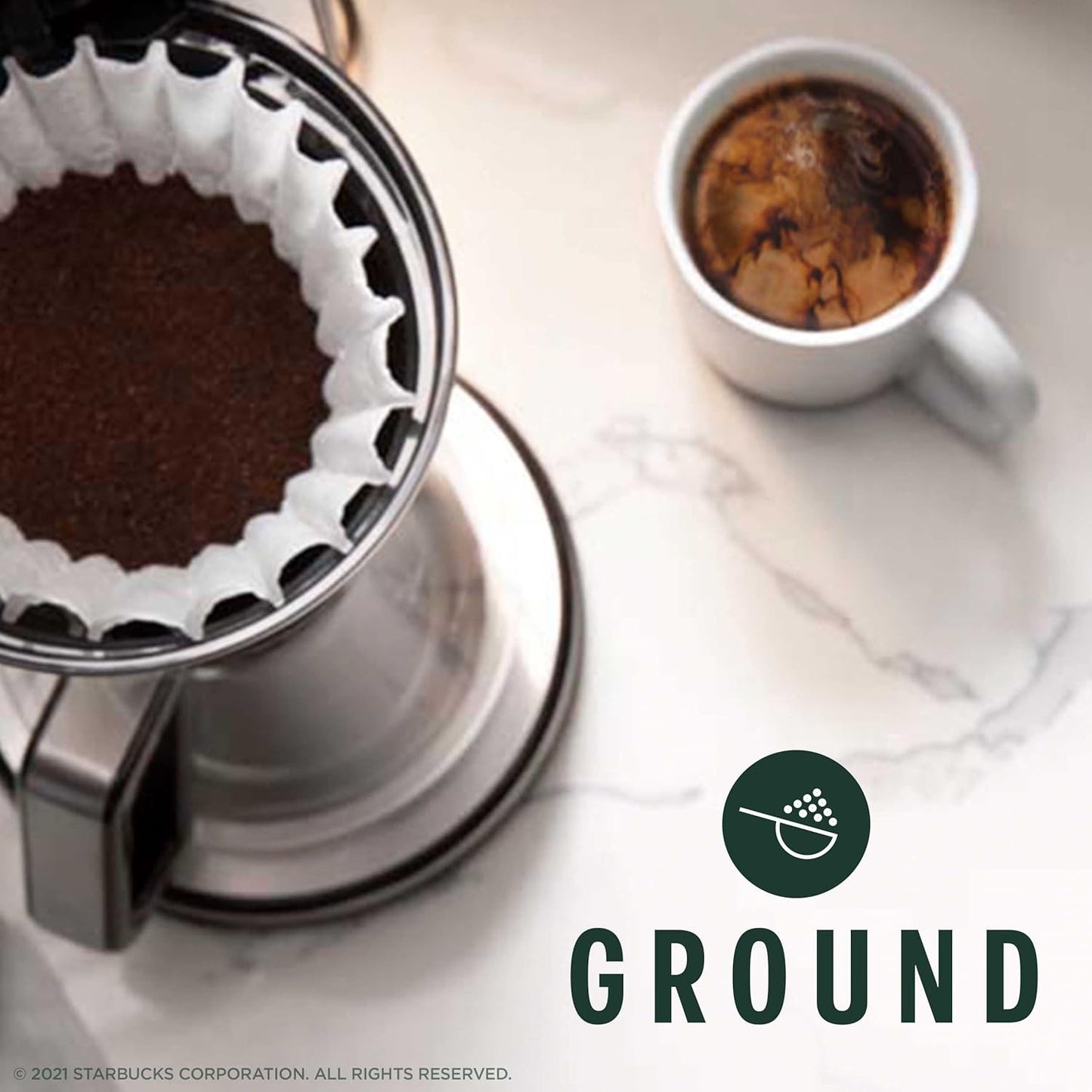 Starbucks Ground Coffee - Dark Roast Italian Blend, 100% Arabica, 18 oz Bag