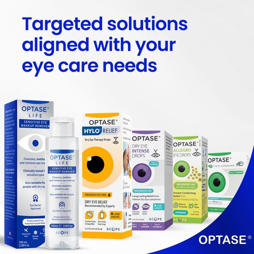 Optase Life Sensitive Eye Makeup Remover – Gentle & Effective for All Skin Types - Breakthrough Innovation vs Traditional Micellar Water - 100ml