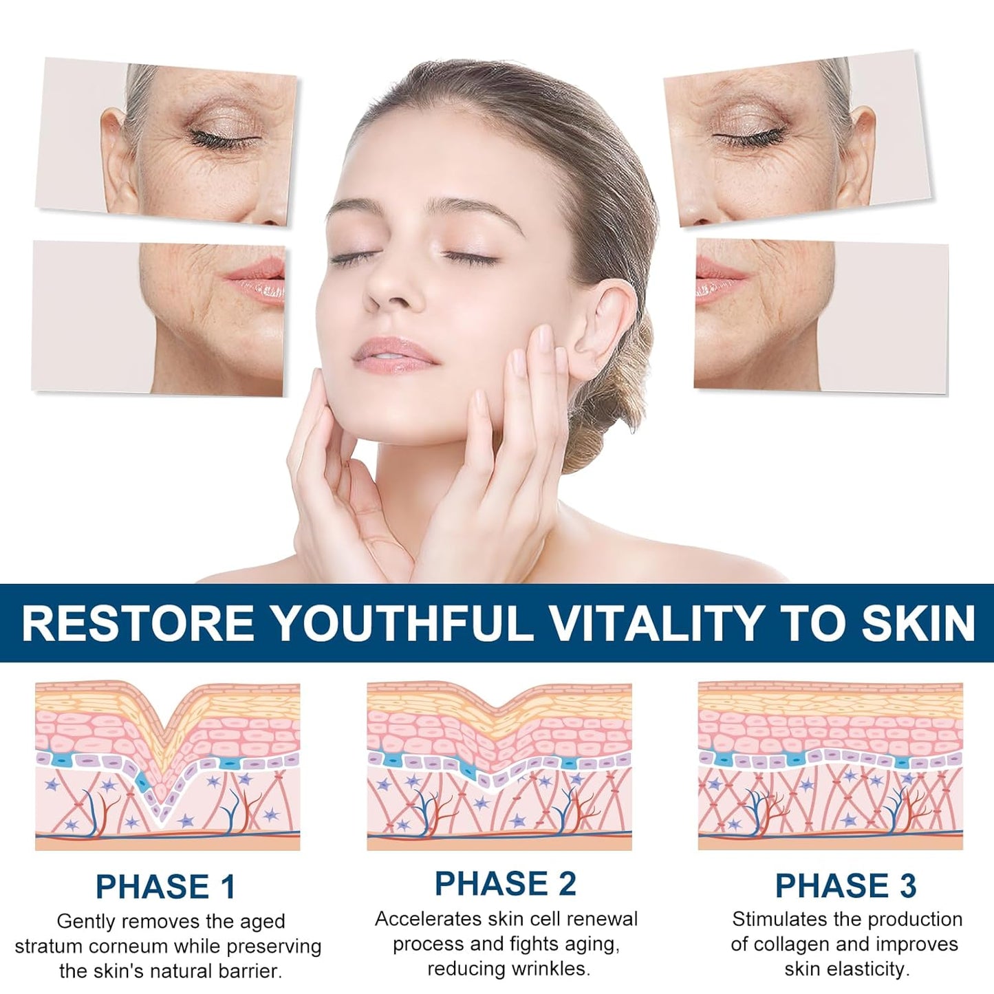 Skiennix Retinol Firming Serum Stick - 3-in-1 Anti-Aging Solution for Face, Neck & Body - 1 Oz