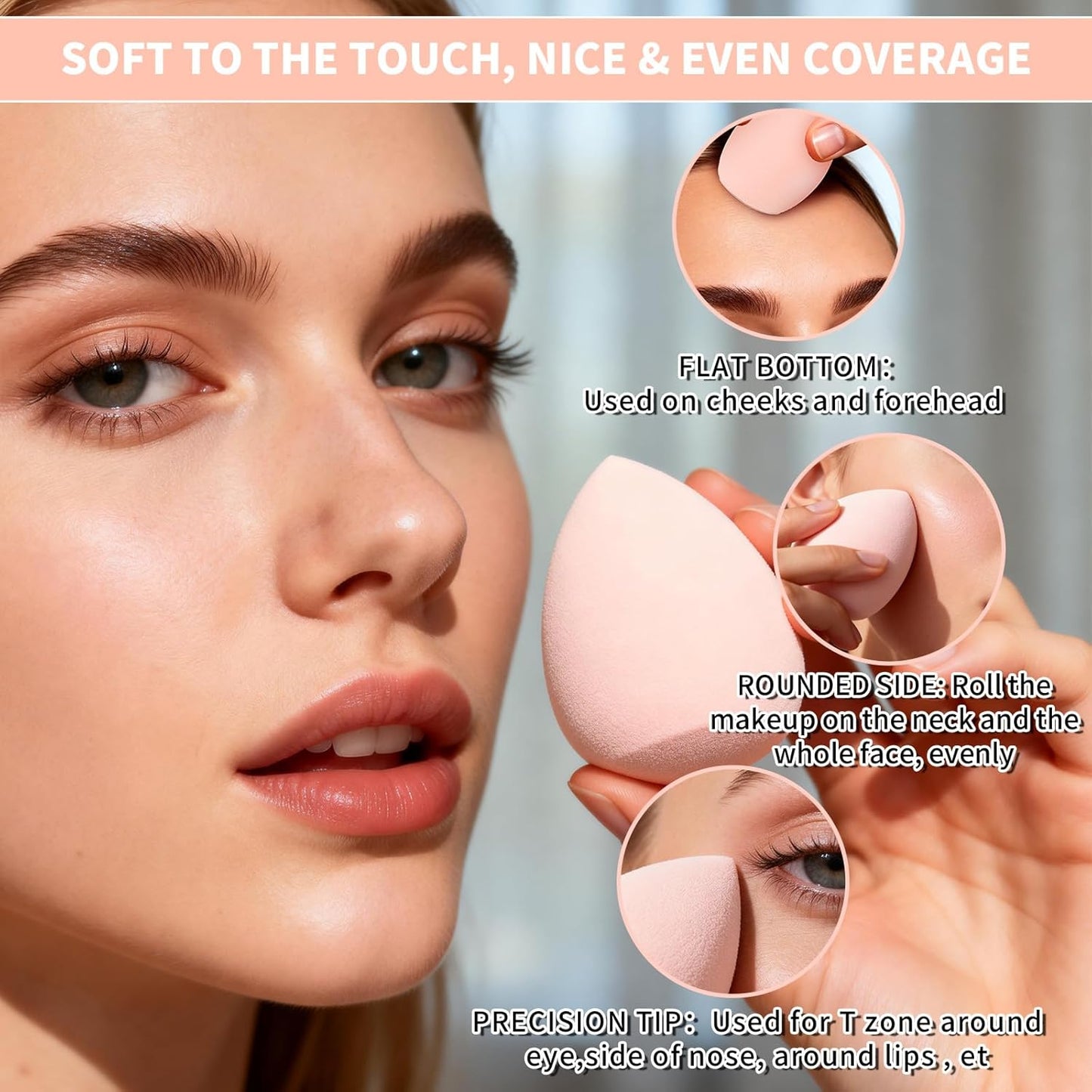Skiennix Easter Makeup Sponge Set - 12 Pcs Bunny & Chick Blenders | Soft, Latex-Free Beauty Sponges for Foundation & Powder