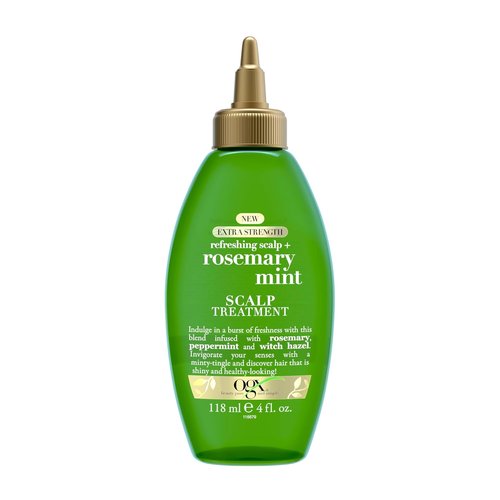 OGX Extra Strength Scalp Treatment - Refreshing Rosemary Oil & Mint Detox for Shiny Hair, 4 fl oz