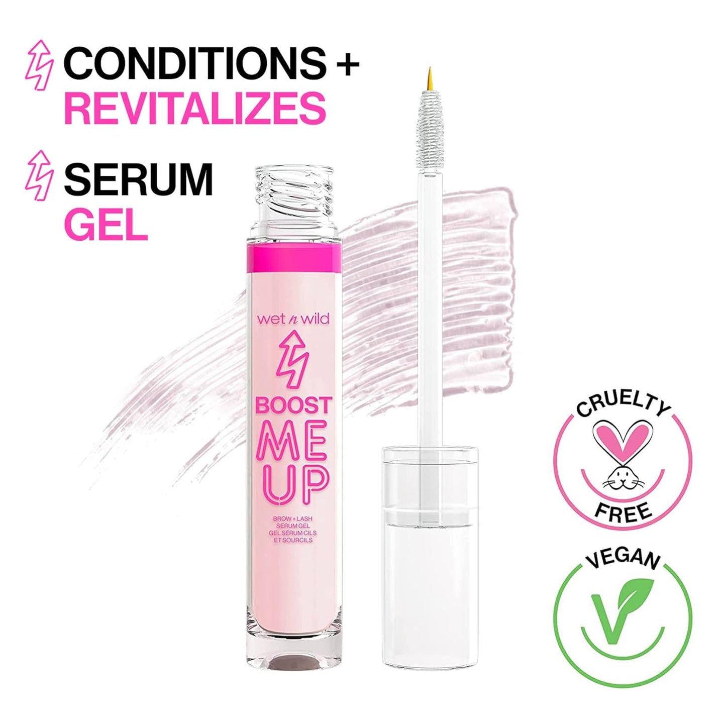 Wet n Wild Boost Me Up Brow & Lash Serum - Growth Enhancing Formula for Fuller Lashes & Brows