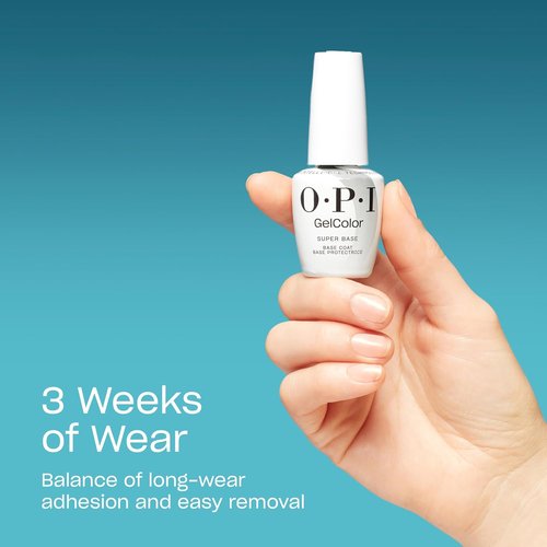 OPI GelColor Base & Top Coats - Strong Adhesion & High Shine Finish for LED Gel Polish | 0.5 Fl Oz