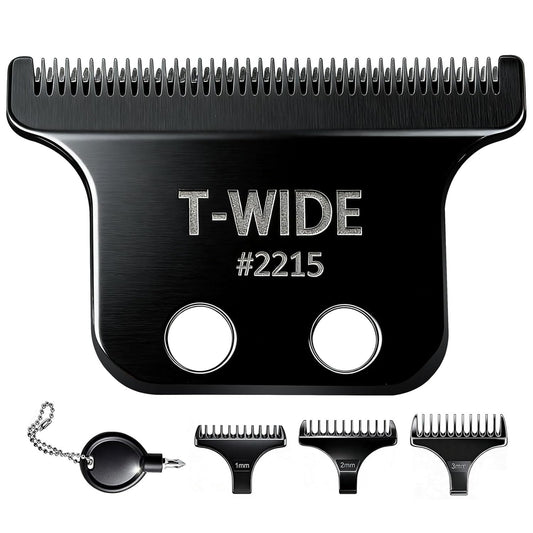 Wahl 5 Star Detailer Li Trimmer Replacement Blades - Adjustable Stainless Steel Zero-Gap (Black)