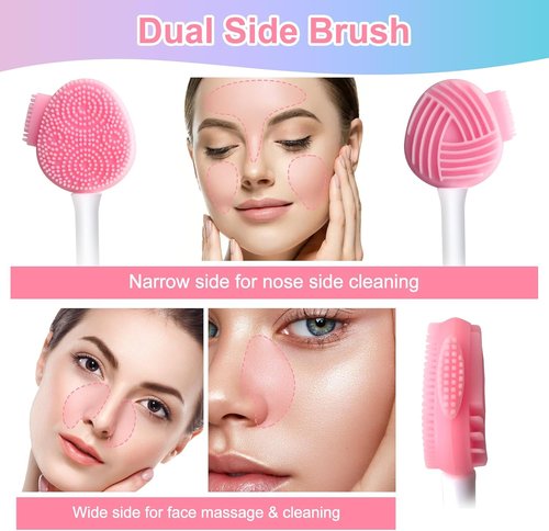 MUIIGOOD Silicone Face Scrubber - Exfoliating Brush for Cleansing & Mask Application | Blackhead Removal Tool