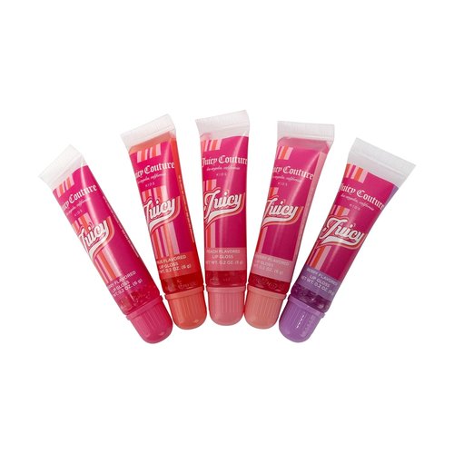 Juicy Couture Lip Gloss Set - 5 Vibrant Shades in Adorable Packaging for Girls & Tweens