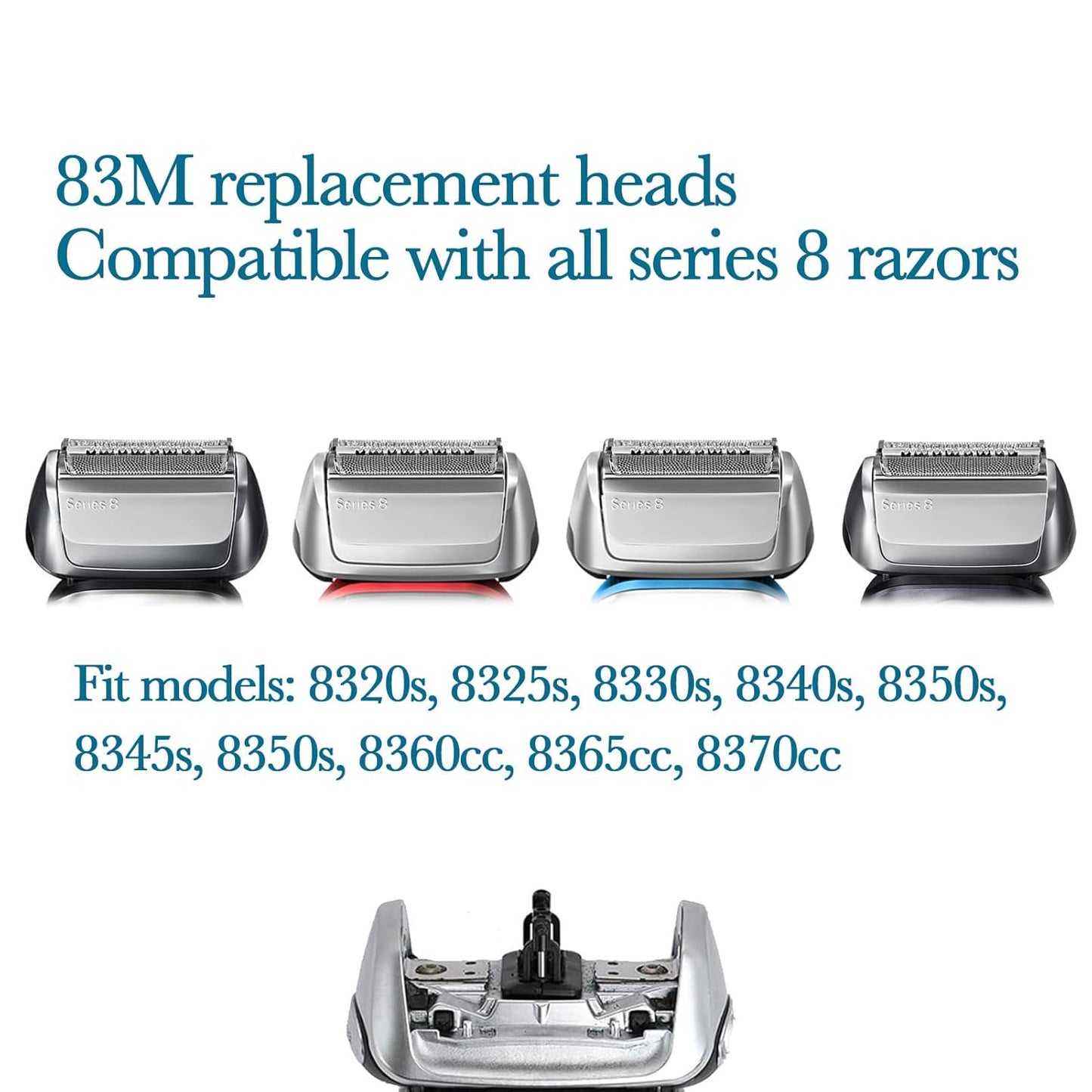 Skiennix 2 Pack Series 8 Wet & Dry Replacement Shaver Heads - Smooth, Close Shaving Experience