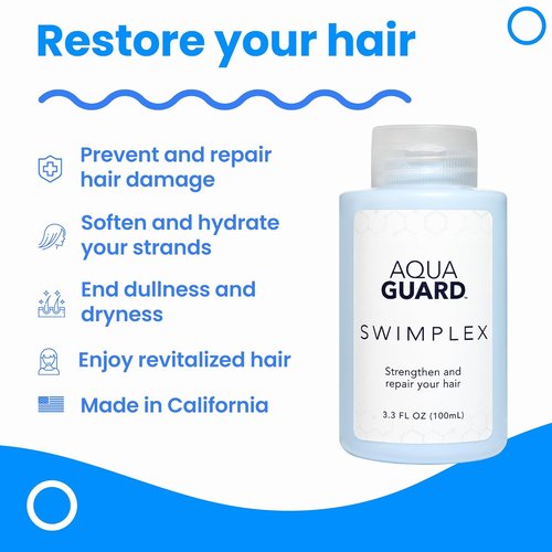 AQUA GUARD SwimPlex Hair Mask - Reverses Damage from Chemicals & Minerals | Paraben-Free | 3.3 oz