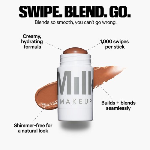 Milk Makeup Matte Bronzer - Buildable Cream Stick with Mango Butter & Apricot Oil | Hydrating Sunkissed Glow