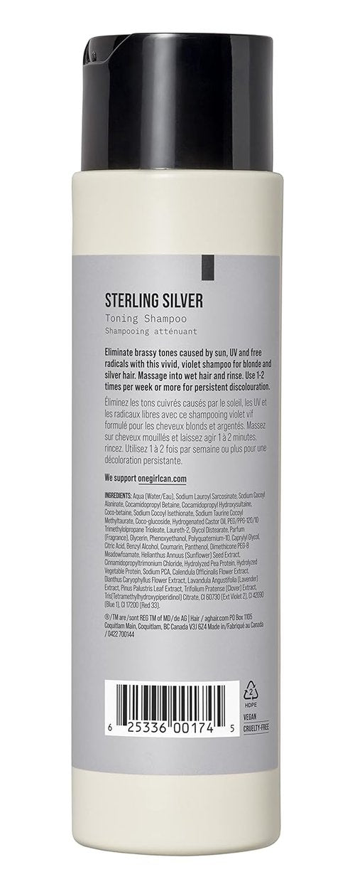 AG Care Sterling Silver Shampoo - Brighten Blonde Hair | 12 oz Toning Formula