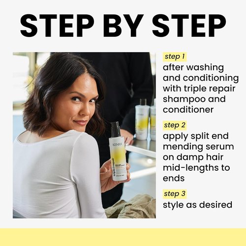 Kenra Triple Repair Serum - Split End Mending Formula for Healthy, Smooth Hair