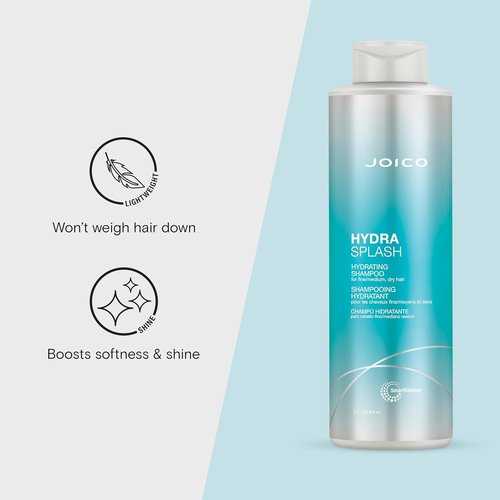 Joico HydraSplash Hydrating Shampoo - Replenish Moisture for Fine to Medium Dry Hair | Infused with Sea Kelp & Coconut Water