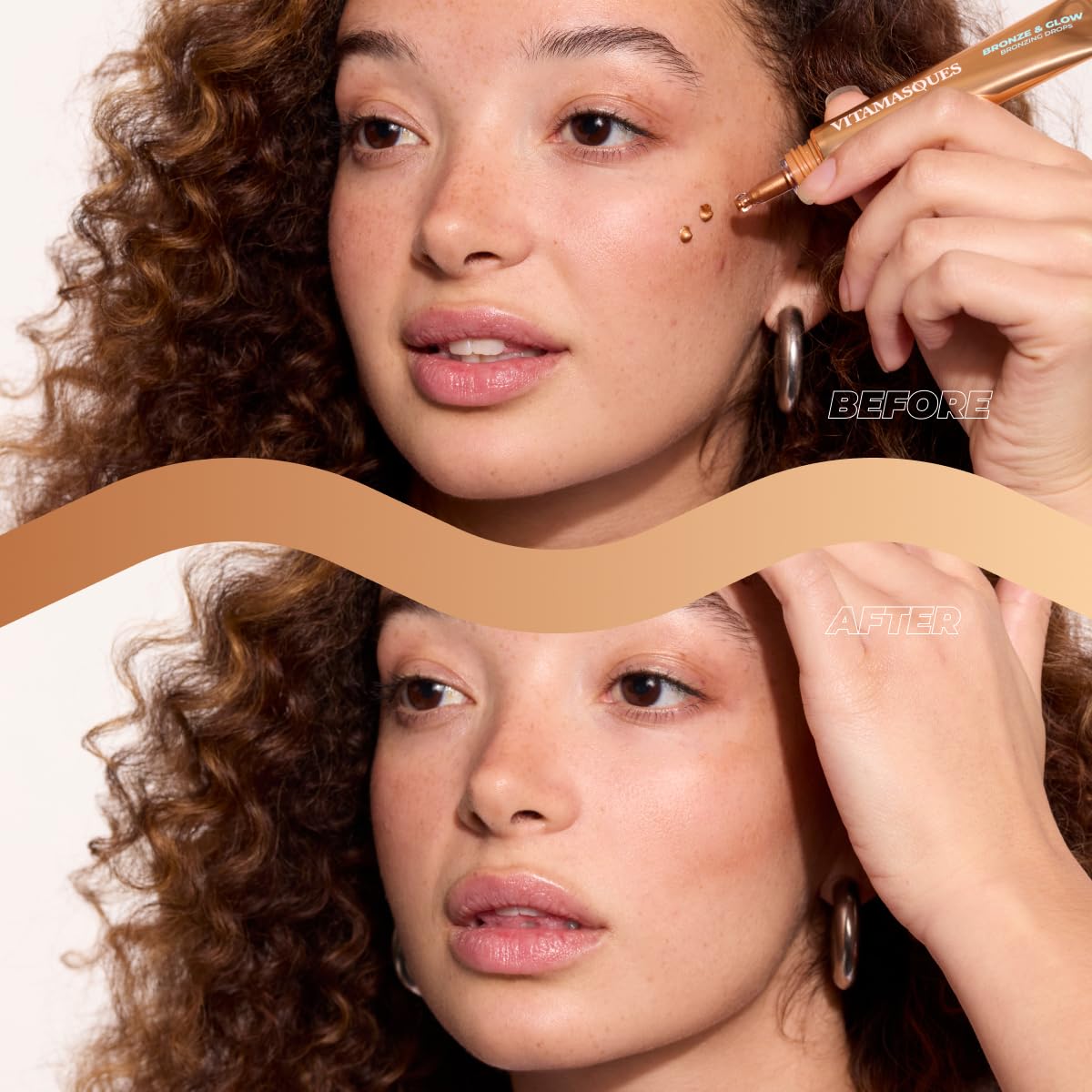 Vitamasques Bronzing Drops - Clean & Skin-Friendly Tanning Solution for a Radiant Glow | Fragrance-Free, Dermatologist Tested