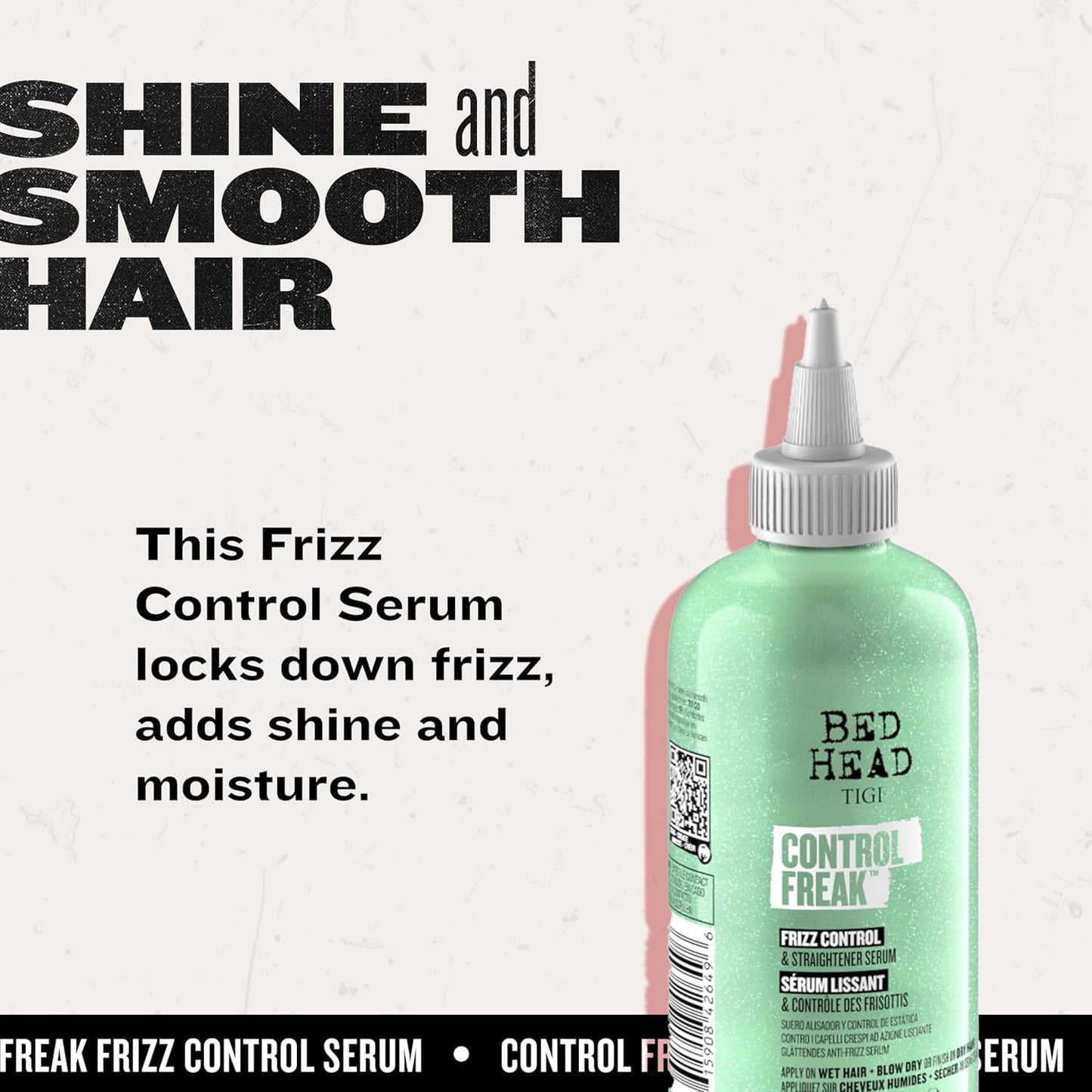 TIGI Hair Serum - Control Freak for Curly & Frizzy Hair | 8.62 Fl Oz Hair Care Solution
