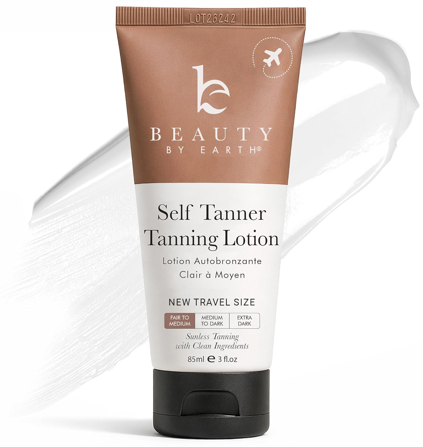 Skiennix Tanning Lotion - Natural & Organic Self Tanner, Travel Size, Non-Toxic Gradual Moisturizer