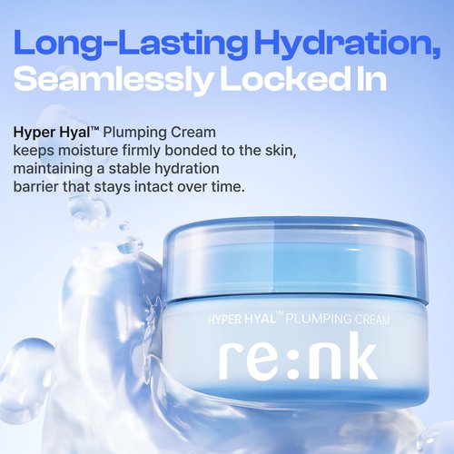 Re:nk Hyper Hyal Plumping Cream - Deep Hydrating Face Moisturizer with Hyaluronic Acid | 3.55 fl oz