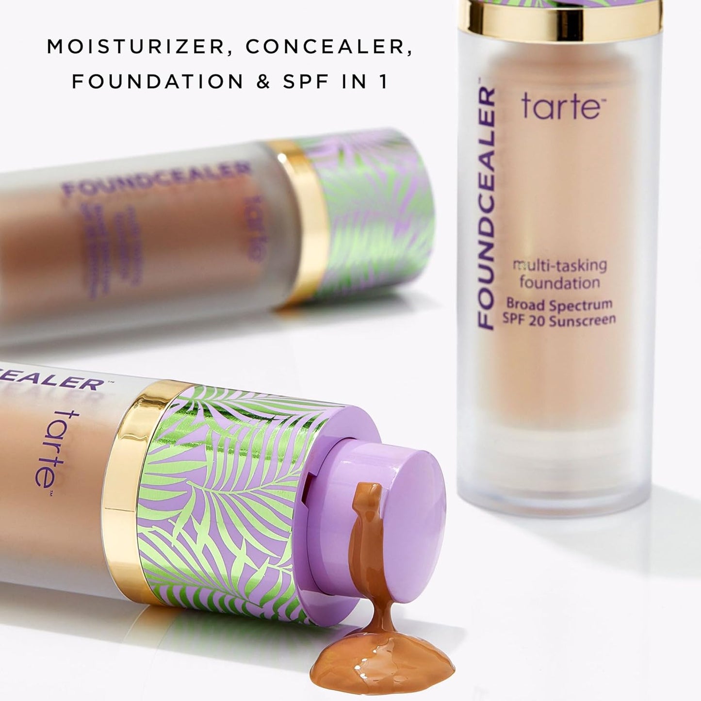 Tarte Babassu Foundcealer Dewy Foundation - SPF 20 Sunscreen & Concealer, Vegan Makeup with Radiant Medium Coverage