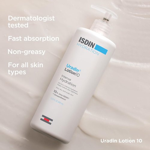 ISDIN Body Lotion - Uradin 10 for Intense 24-Hour Hydration | Non-Greasy, Fast-Absorbing, 13.5 Fl. Oz.