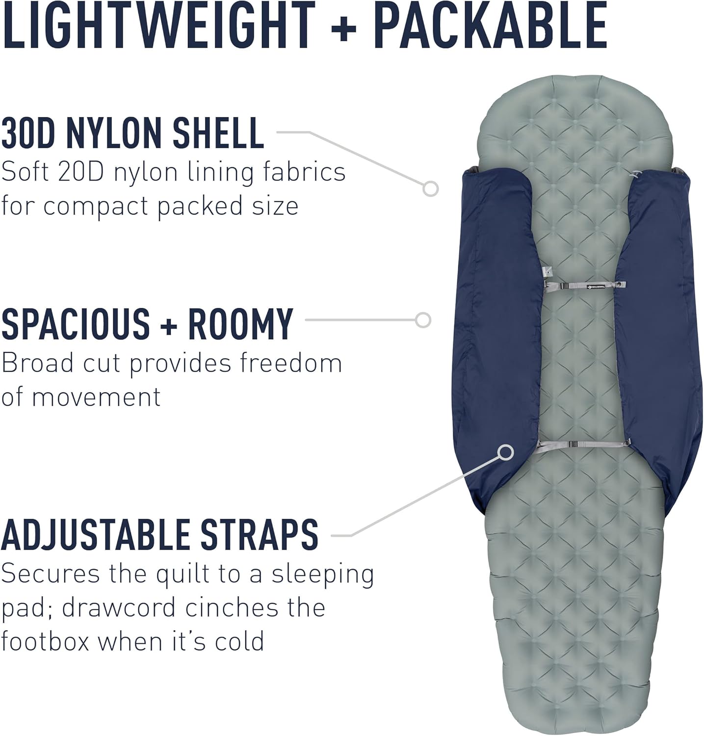 Sea to Summit Glow 50-Degree Camping Quilt - Lightweight, Compact & Versatile Outdoor Gear