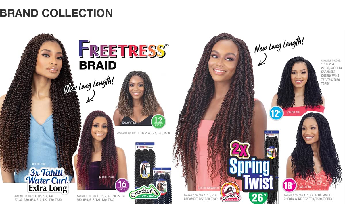 Freetress Synthetic Braid - 3X TAHITI WATER CURL EXTRA LONG (Color:27)