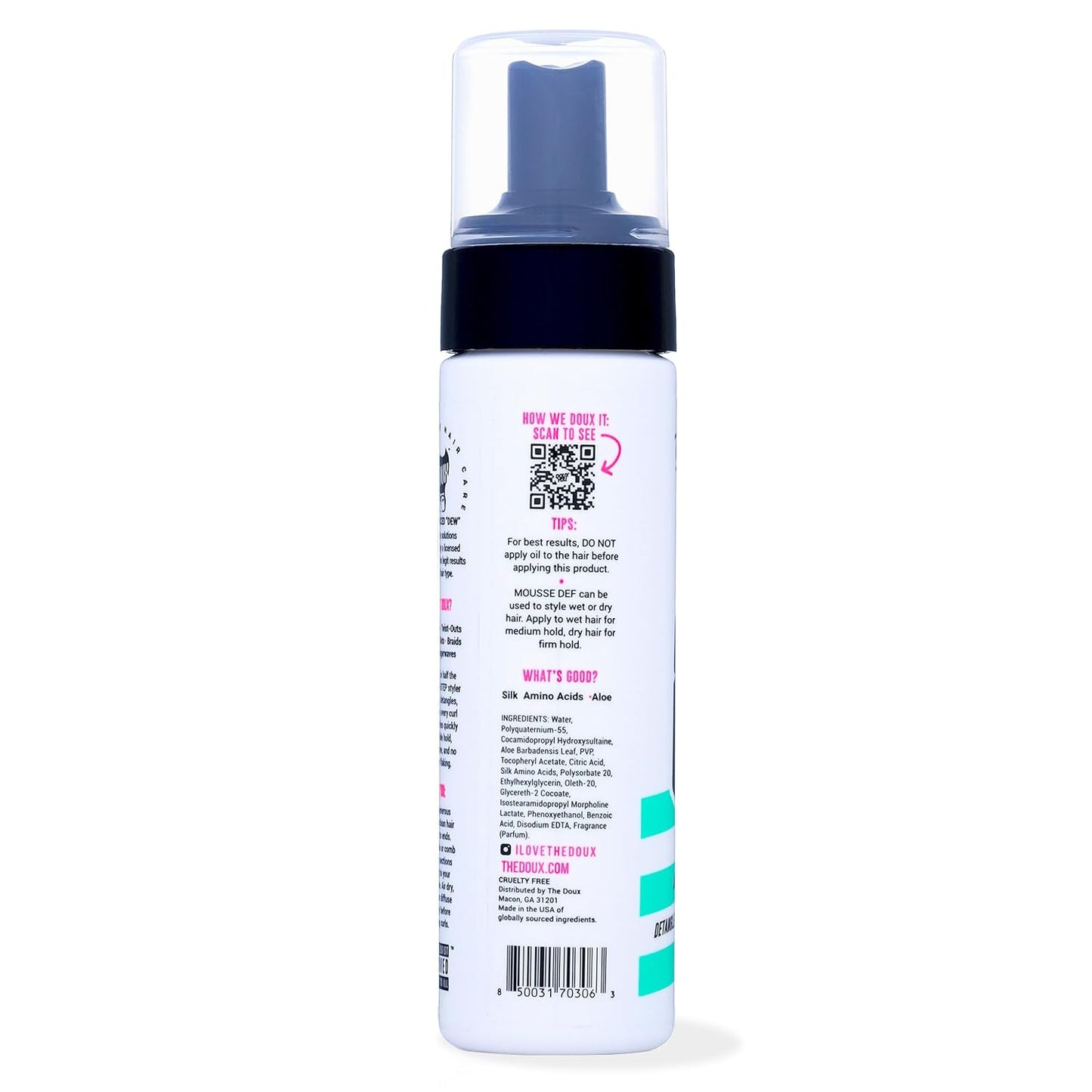 The Doux Multi-Use Mousse for Curly Hair - Defining Foam for Volume, Shine & Curl Definition | Perfect for Textured Hair