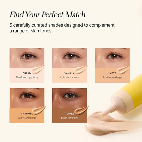 **Shaishaishai Banana PDRN Conceal - Hydrating Under Eye Cream for Dark Circles, 0.52 oz (Caramel)**