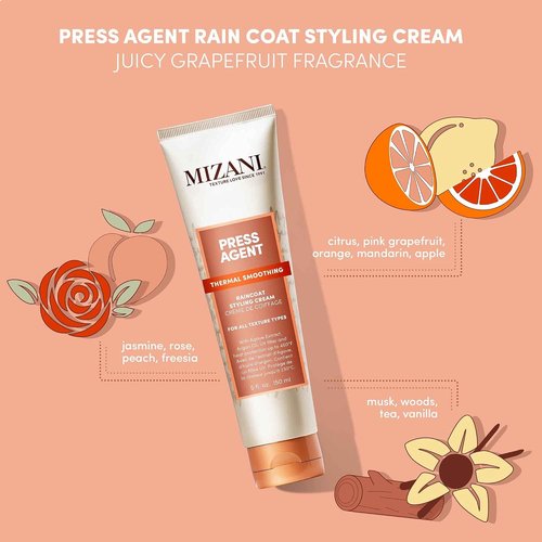 Mizani Press Agent Raincoat Styling Cream - Moisturizes & Protects Dry, Frizzy Hair with Argan Oil
