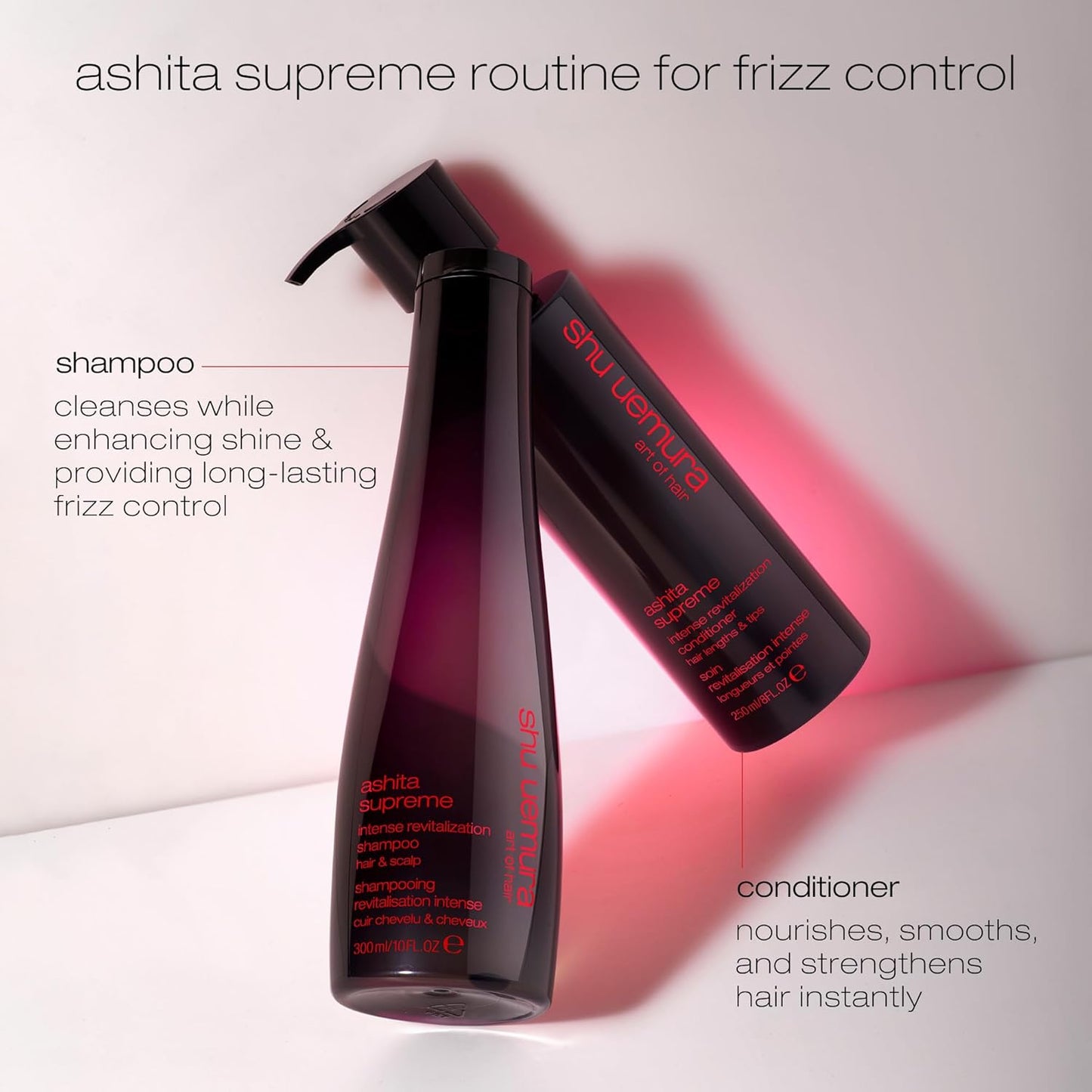 Shu Uemura Art of Hair Ashita Supreme Smoothing Shampoo - Adds Shine & Reduces Frizz | 10 Fl Oz