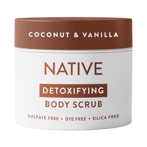 Native Detoxifying & Exfoliating Body Scrub for Women & Men, Coconut & Vanilla, Gentle Body Polish for Soft, Smooth Skin, Made Without Sulfates, 12 oz