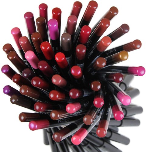 Nabi Lip Liner Pencil Set - 54 Pcs Assorted Colors | Long-Lasting Professional Quality Lip Liners