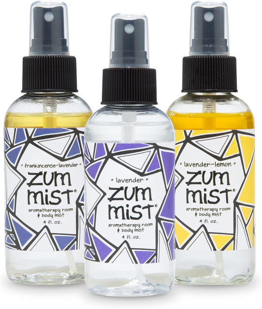 Zum Indigo Wild Mist Room & Body Spray - Lavender Aromatherapy Essential Oil - 4 fl oz (3 Pack)