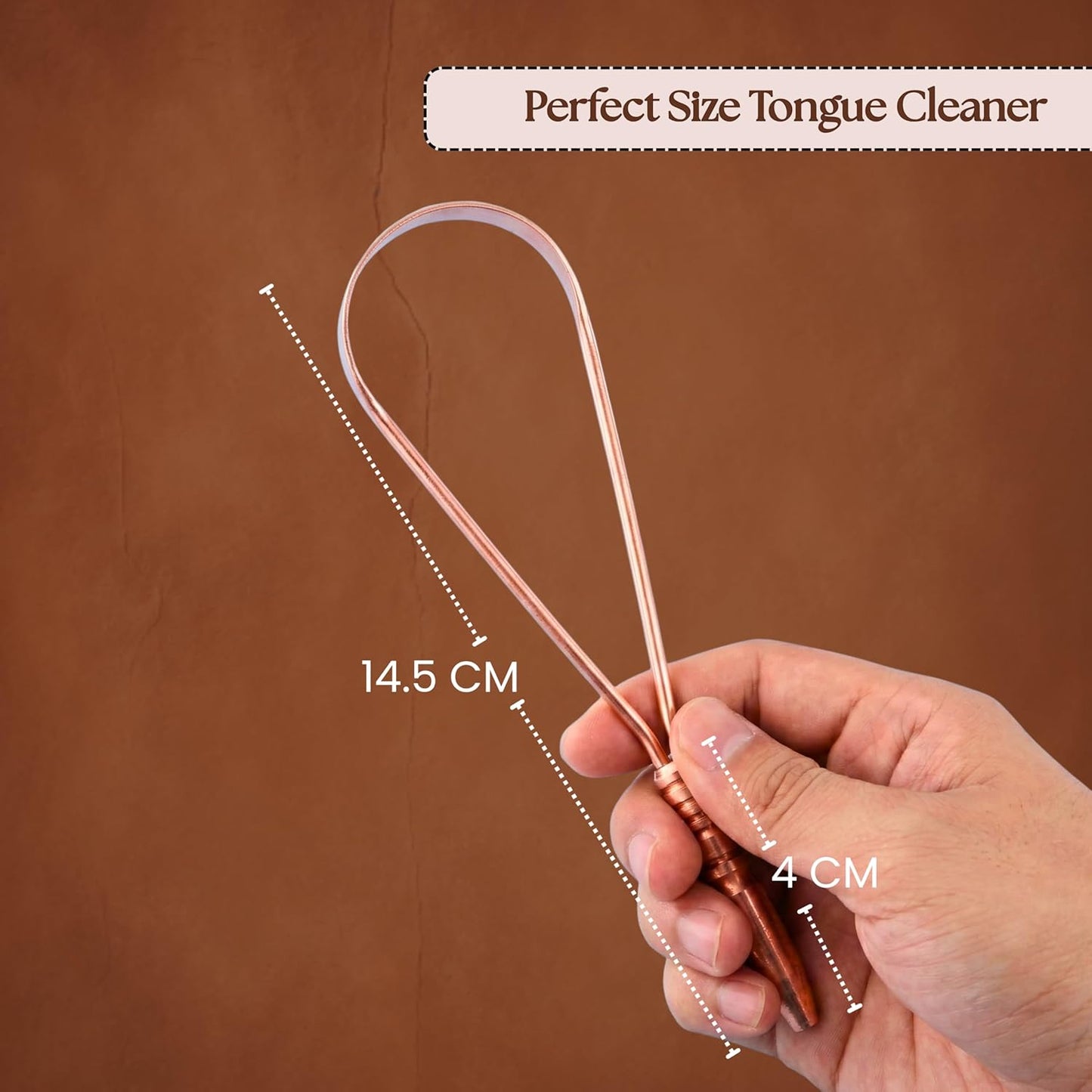 Skiennix Tongue Scraper for Adults - 100% Copper | Multicolor Travel Cases for Easy Oral Care