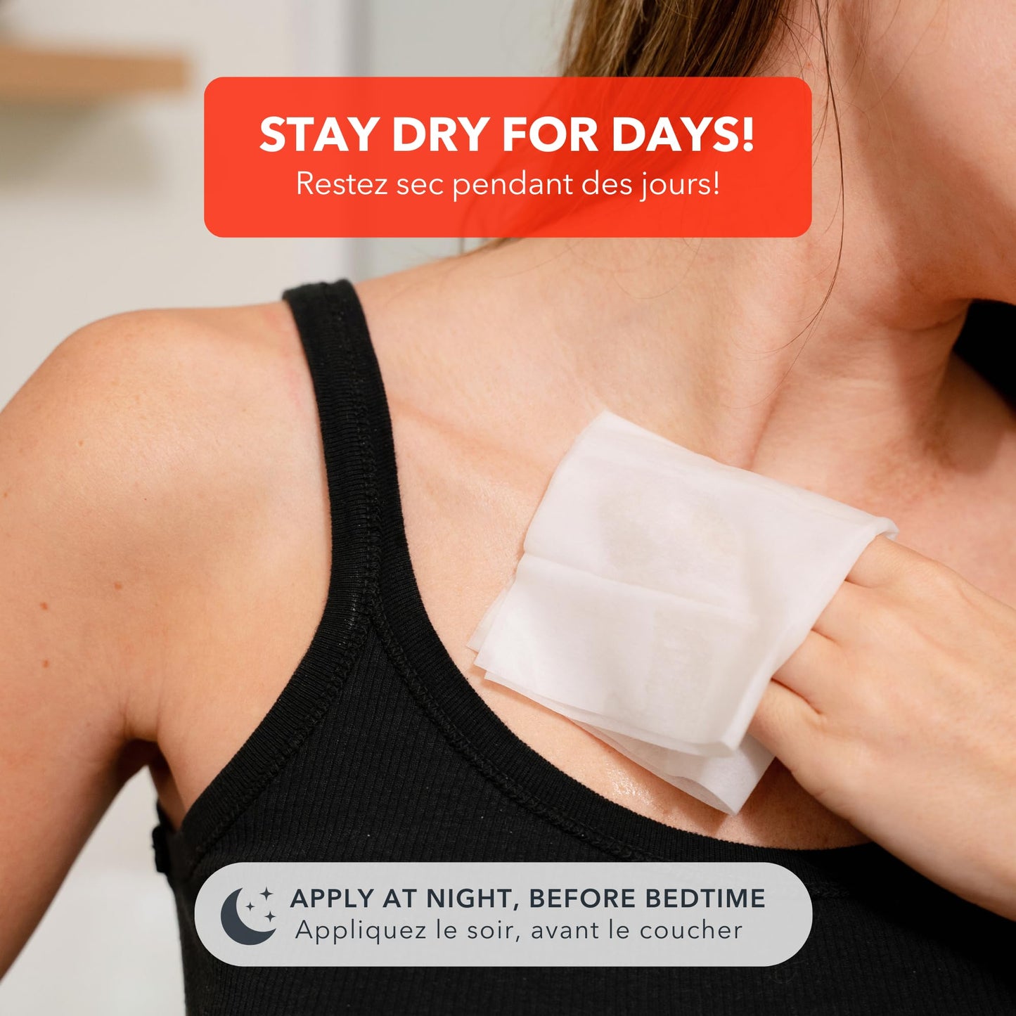 SweatBlock Antiperspirant Body Wipes for Men & Women - Max Clinical Strength Anti Sweat Wipes - Block Sweat & Treat Hyperhidrosis - 10 Unscented Wipes