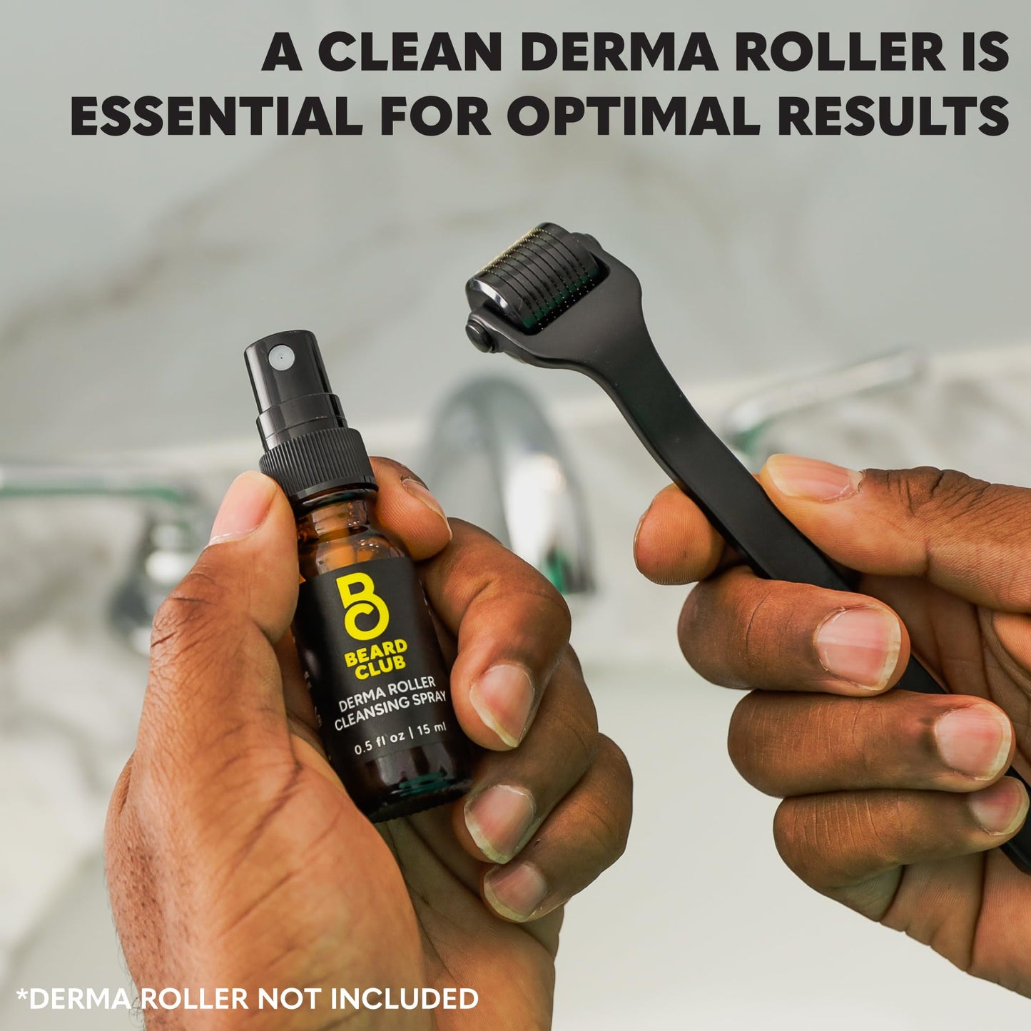 The Beard Club Derma Roller Cleansing Spray - Clean and Prolong Derma Roller Life - 0.5oz