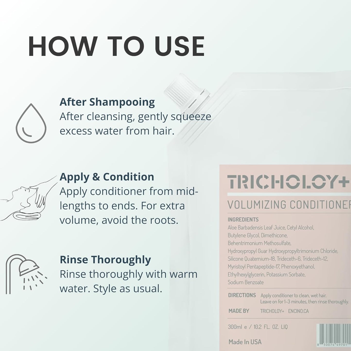 Volumizing Conditioner | Peptide-Infused for Density & Fullness | Aloe-Enriched | 10 Fl Oz (300ml)