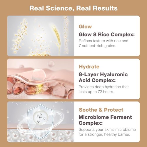 Rxcue Korean Skincare Set - 3-Step K-Beauty Kit for Glass Skin | TSA Approved Travel Size, 1.01 fl oz Each