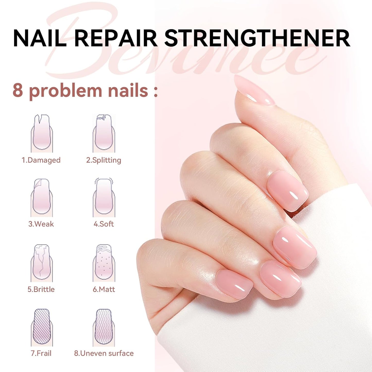 Skiennix Nail Strengthener - Quick Dry Hardener for Weak Nails | Extra Strong Growth Polish 12ML