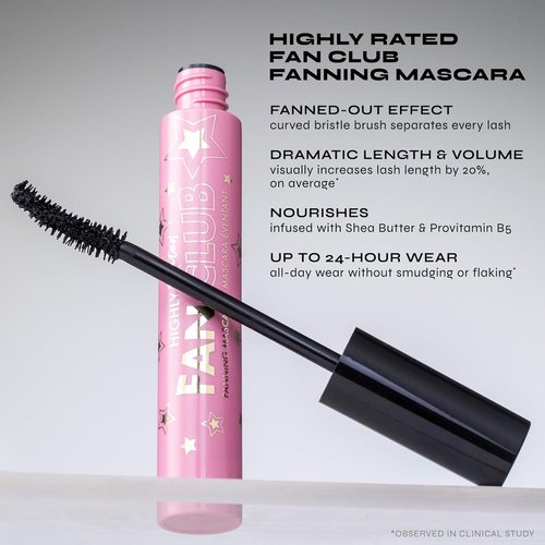 Milani Fanning Mascara - Volumizing & Lengthening Lash Makeup for Lifted, Curled Lashes - 24-Hour Smudge-Proof, Vegan & Cruelty-Free, Brown