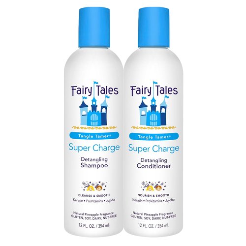 Fairy Tales Tangle Tamer Detangling Shampoo & Conditioner for Kids - Ultra Moisturizing, Anti-Frizz | 12 Oz (2 Pack)