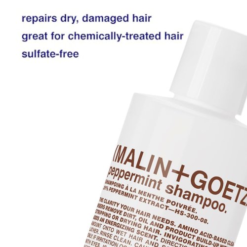 MALIN+GOETZ Shampoo - Hydrating Basil & Clarifying Peppermint Formula | Daily Amino Acid Cleanser for All Hair Types | Vegan & Sulfate-Free