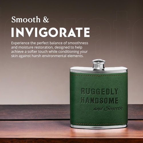 Ruggedly Handsome Aftershave - Soothing Men's Face Moisturizer with Menthol | 240ml Travel Pack - Reduces Lines & Wrinkles