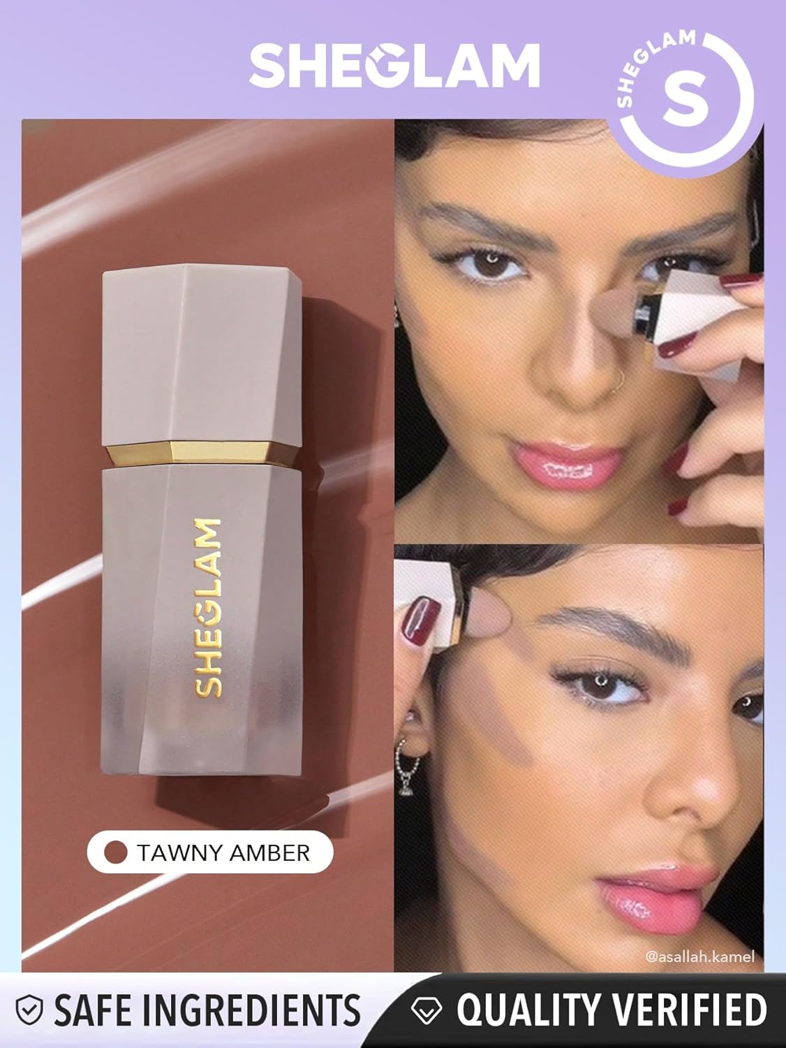 SheGlam Liquid Contour Stick - Long Lasting Cool Toned Cream Bronzer Makeup | Tawny Amber