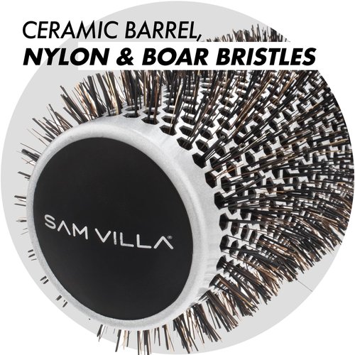 Sam Villa Signature Thermal Brush - Professional Styling Tool for Effortless Volume and Shine