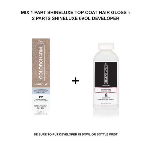 COLORCHARM ShineLuxe Cream Developer - 4 Fl Oz | Professional Hair Color Enhancer