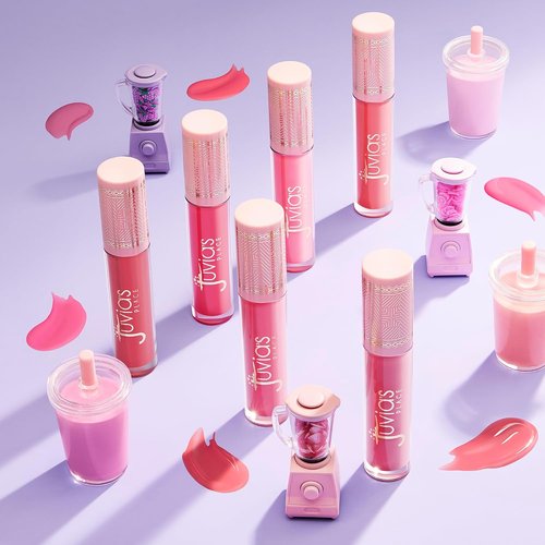 Juvia's Place Smoothie Lip Gloss - Hydrating Pink Velvet Cream Gloss with Plumping Formula | High Shine, Non-Sticky Finish