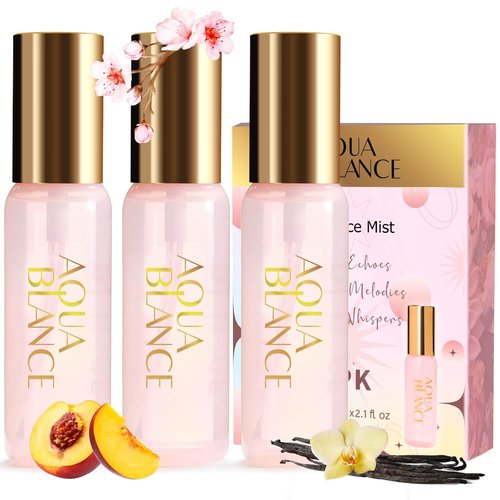 AQUA BLANCE Body Spray Gift Set - 3-Pack Travel Size Fragrance Mist for Women | 60ml Each