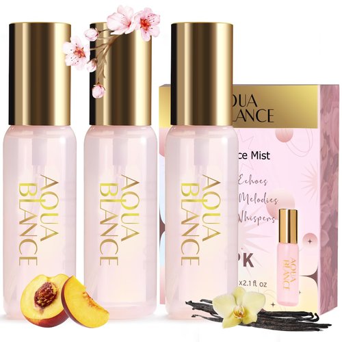 AQUA BLANCE Body Spray for Women, Body Fragrance Mist Gift Set, 3-Pack, Each 60ml/2.1 FlOz, Travel Size Three Scents, Womens Body Spray