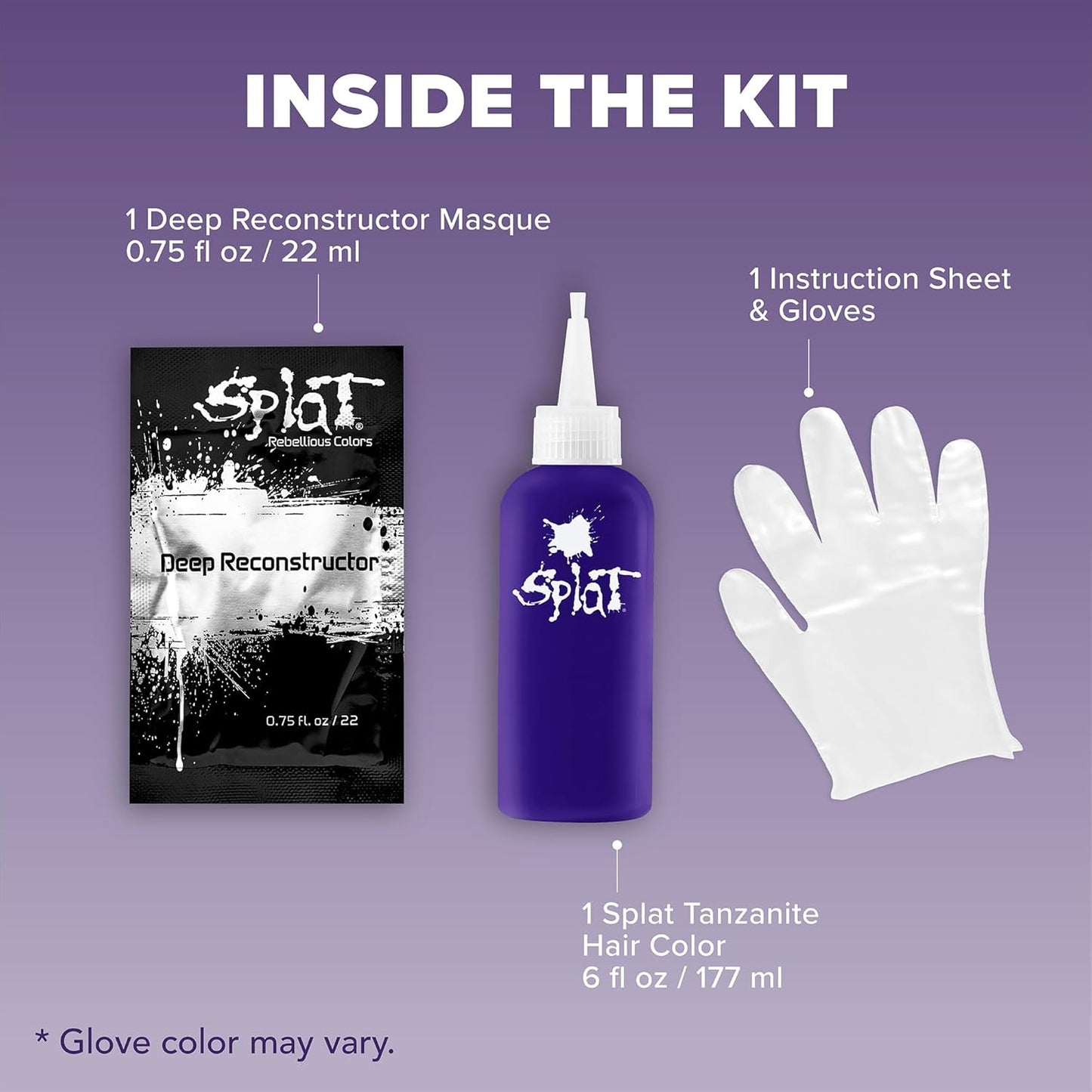 Splat Midnight Complete Hair Dye Kit - Semi-Permanent, Long-Lasting, Vegan | Midnight Tanzanite